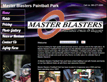 Tablet Screenshot of masterblasterspaintballpark.net